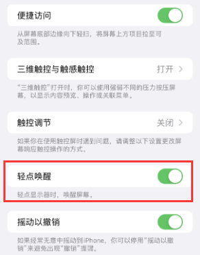 正安苹果授权维修站分享iPhone轻点无法唤醒怎么办 