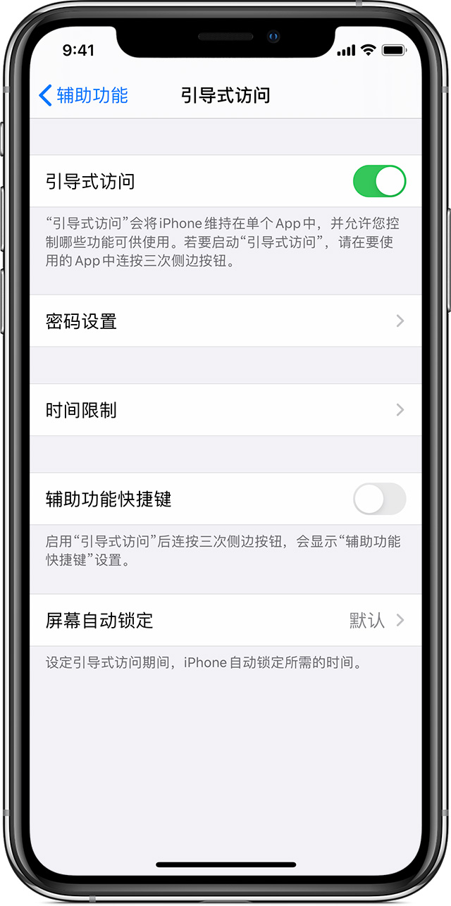 正安苹果手机维修分享如何在 iPhone 上退出引导式访问 